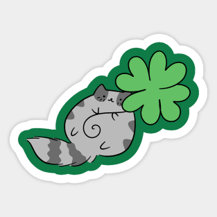 Lucky Fluffy Blue Tabby Sticker